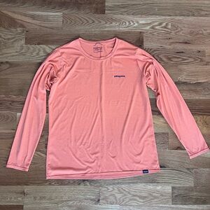 Patagonia Orange Long Sleeve Sun Shirt